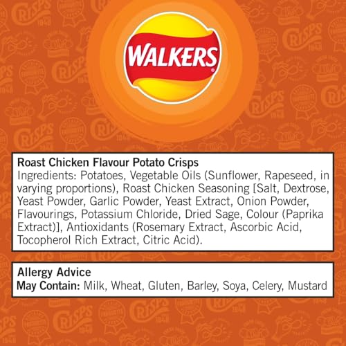 Walkers Brathähnchen-Chips Multipack 6x25g 6