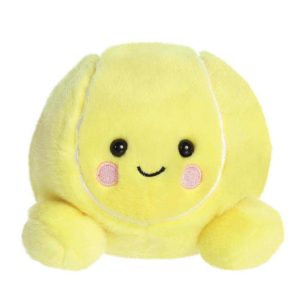 AURORA Palm Pals Ace Tennis Ball Soft Toy - Yellow | 13 cm | Eco-Friendly Collectable