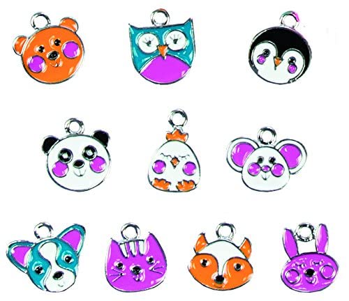 Galt Cute Charms Jewellery Making Kit for Kids Ages 7+ | 300 Beads & 10 Metal Charms
