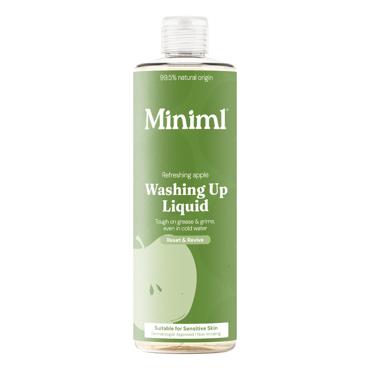 Miniml Washing Up Liquid - Apple Scent, Plant Based Vegan Dish Soap | 400ml