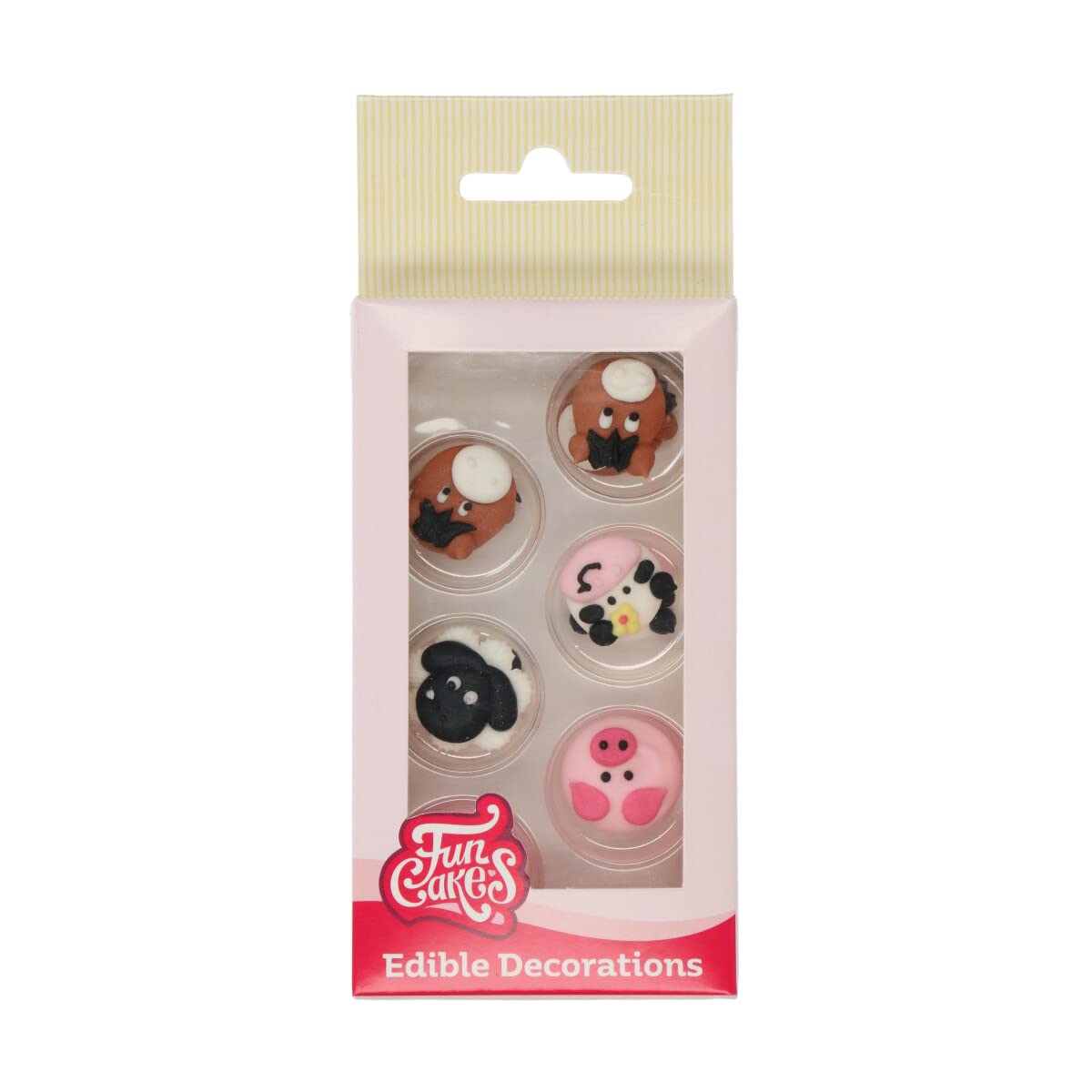 FunCakes Sugar Decorations Farm Animals - Set of 12 Edible Cake Toppers 1
