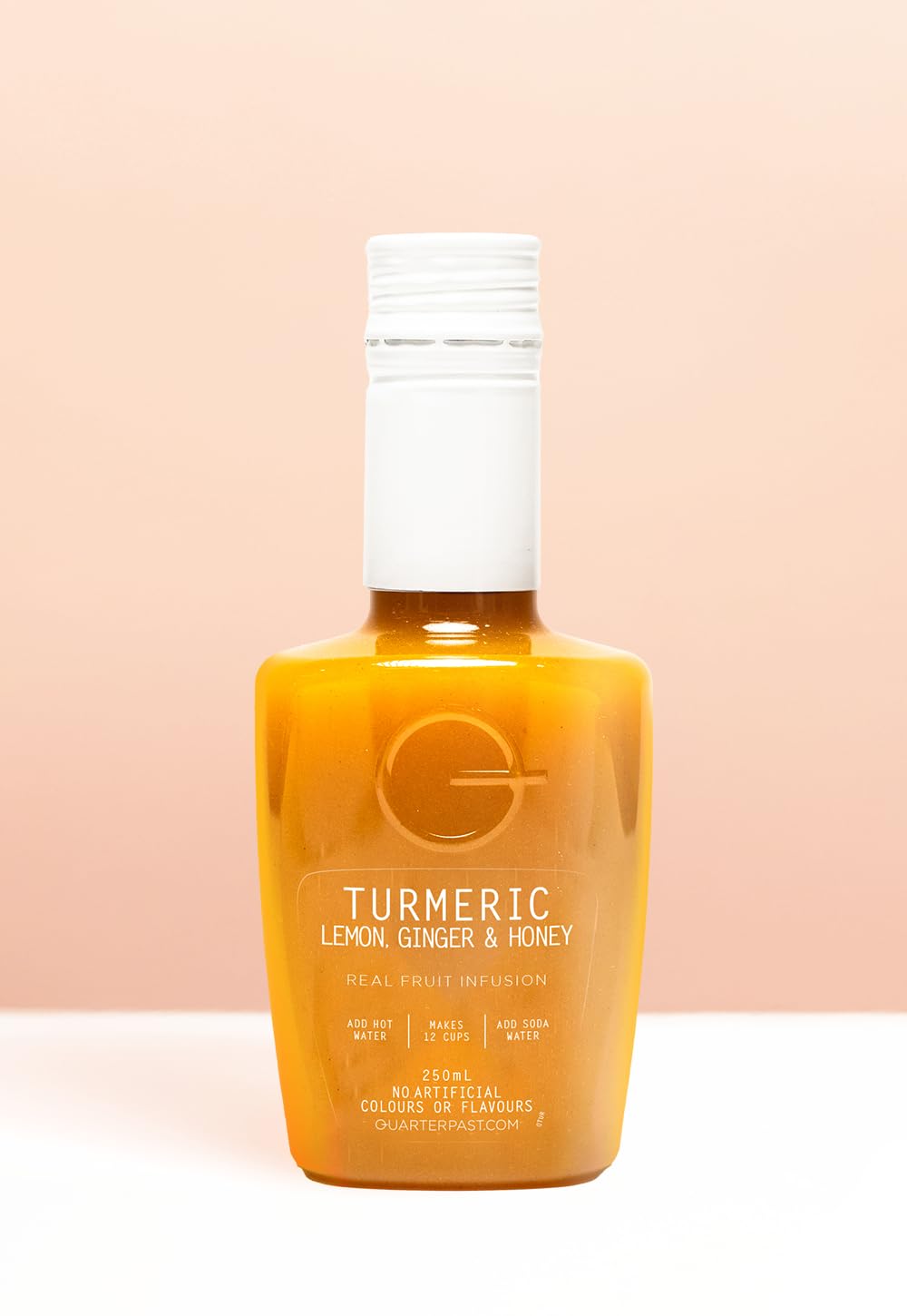Quarterpast Turmeric, Lemon, Ginger and Honey Fruit Tea - Natural Caffeine Free | 250 ml