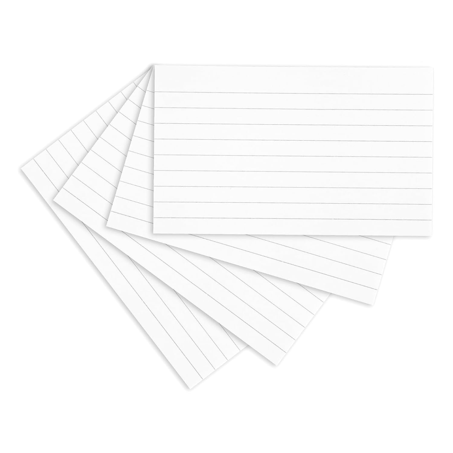 Hawksbill White Ruled Index Cards A6 - 100 Pack | 14.8 x 10.5 cm | Smooth Paper