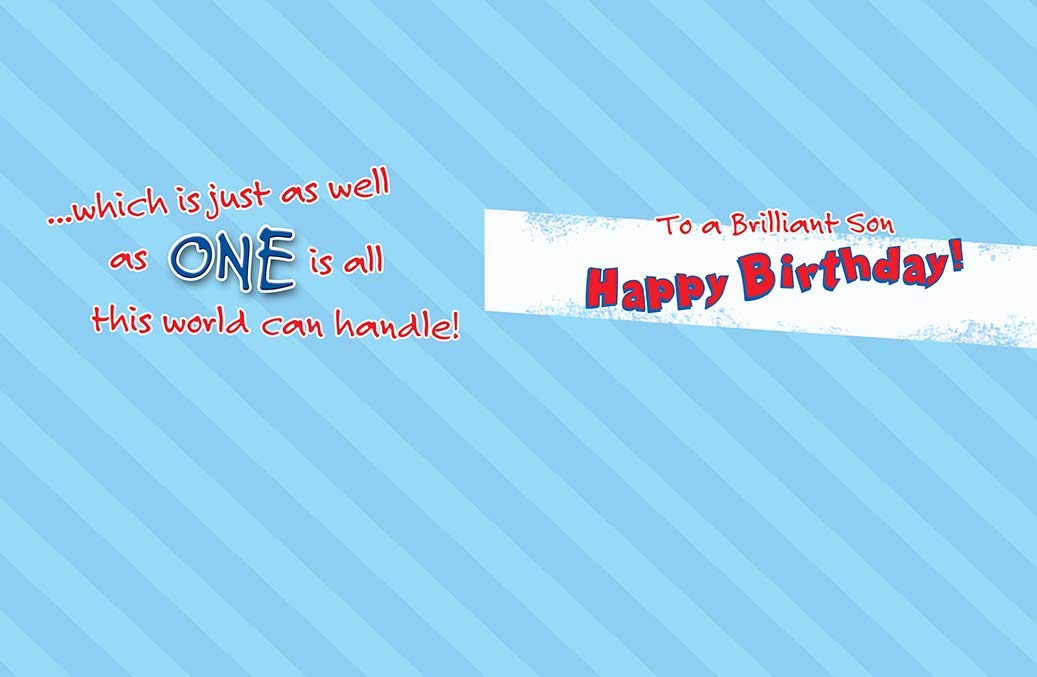 Piccadilly Greetings Humour Birthday Card for Son | 8 x 6 Inches | Bulldog Punk Design