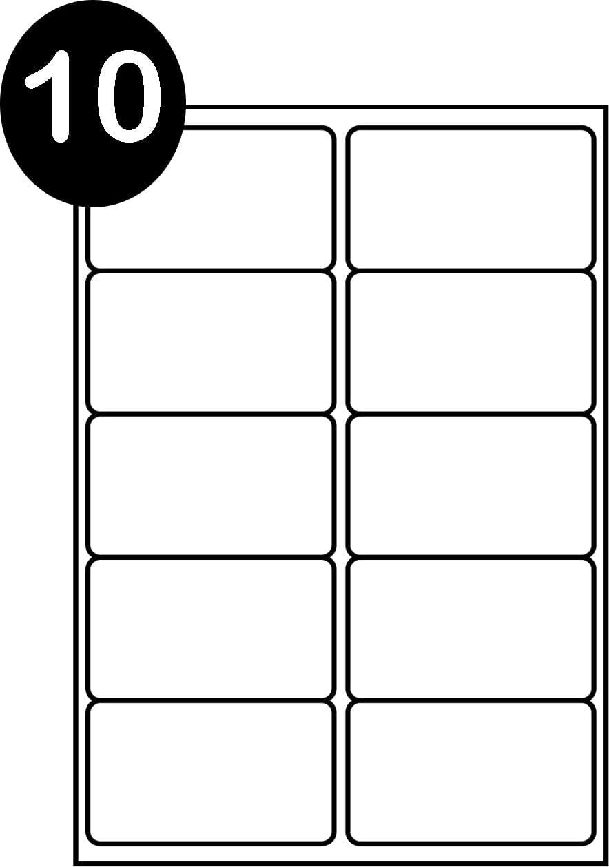 Double Dragon A4 Self Adhesive Printer Labels - 100 Sheets, 1000 Labels (99.1 x 57mm) | Matte White
