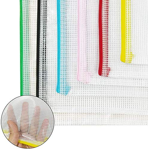 NORTHERN BROTHERS 24PCS A4 Plastic Zip Wallets - Waterproof PVC File Pockets | 8 Colors 3
