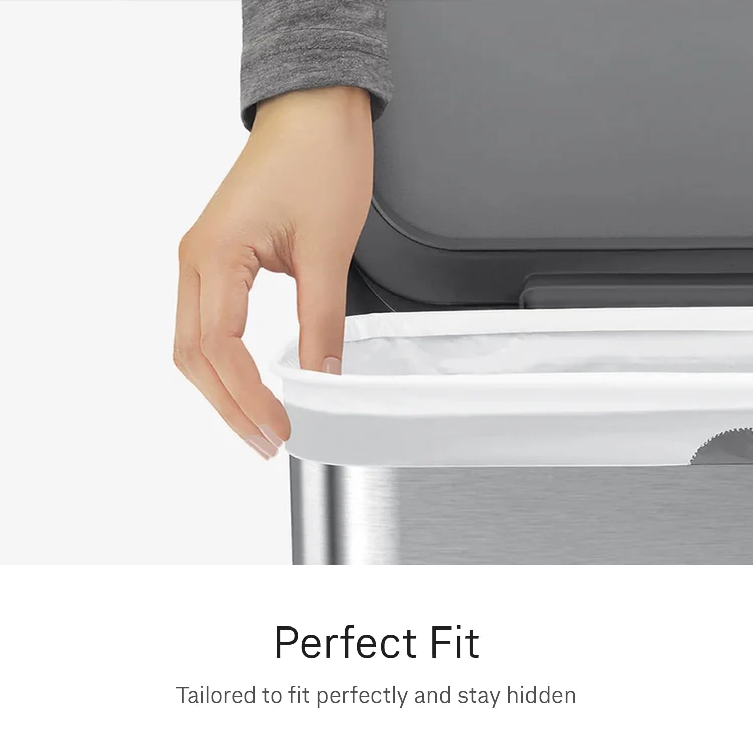 simplehuman Code F Bin Liners - 100 Count, 30L Capacity, Custom Fit | 50% PCR Plastic