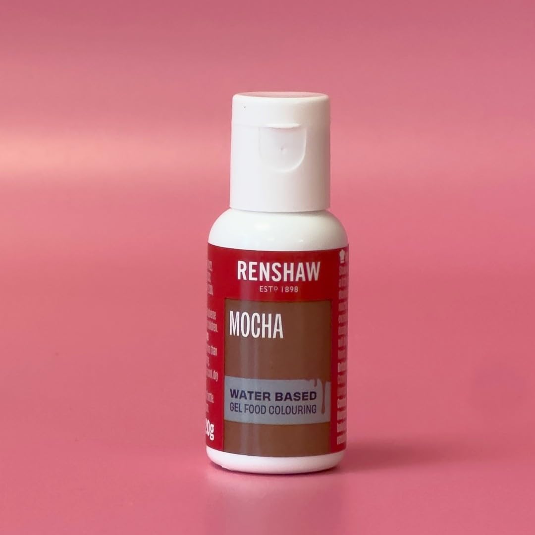 Renshaw Water Based Gel Food Colouring - Mocha Brown | 20g Gel Formula 3