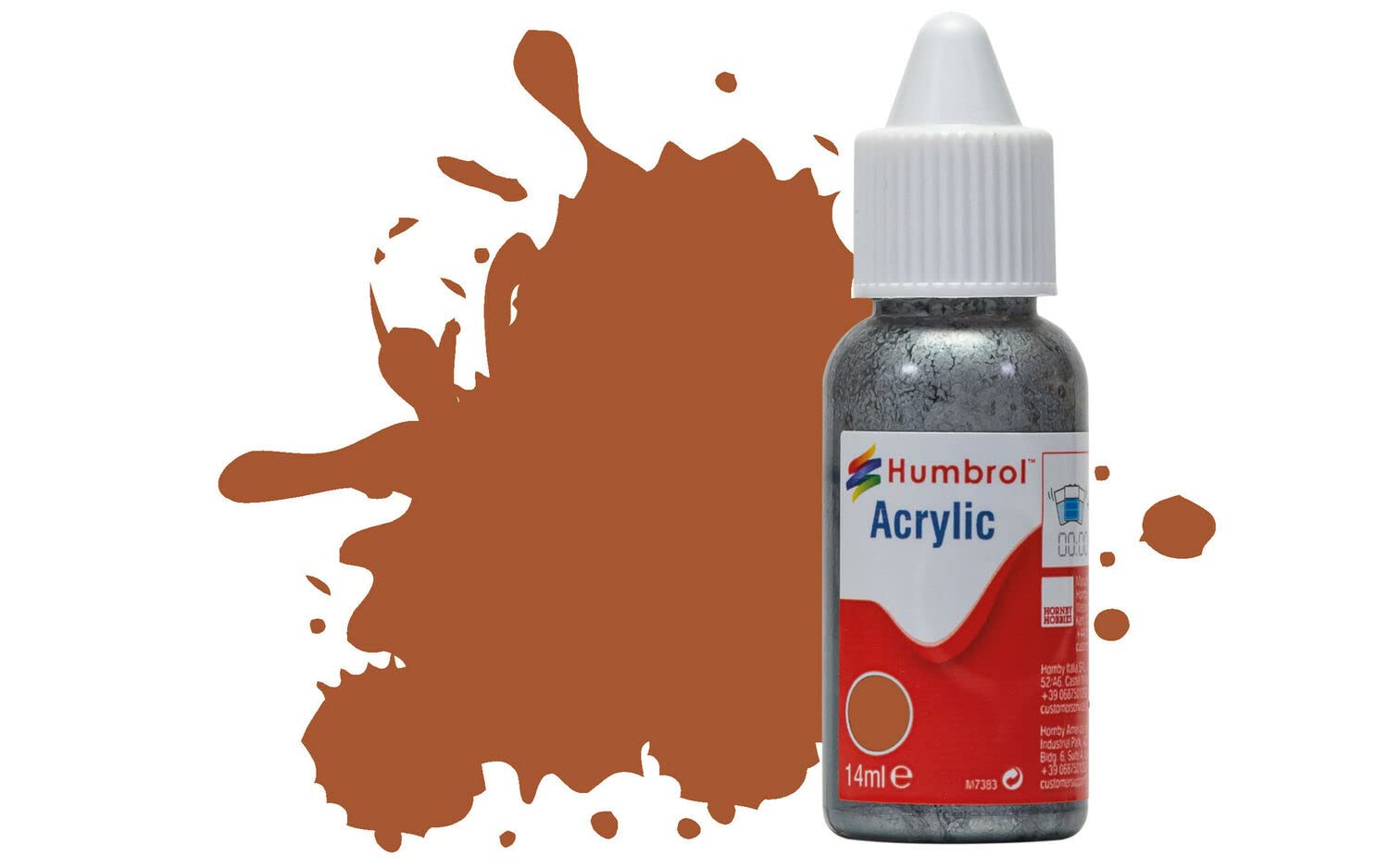 Humbrol Model Paint - No 62 Leather Matt Acrylic Paint | 14ml Bottle | For Plastic, Wood, Metal, Glass