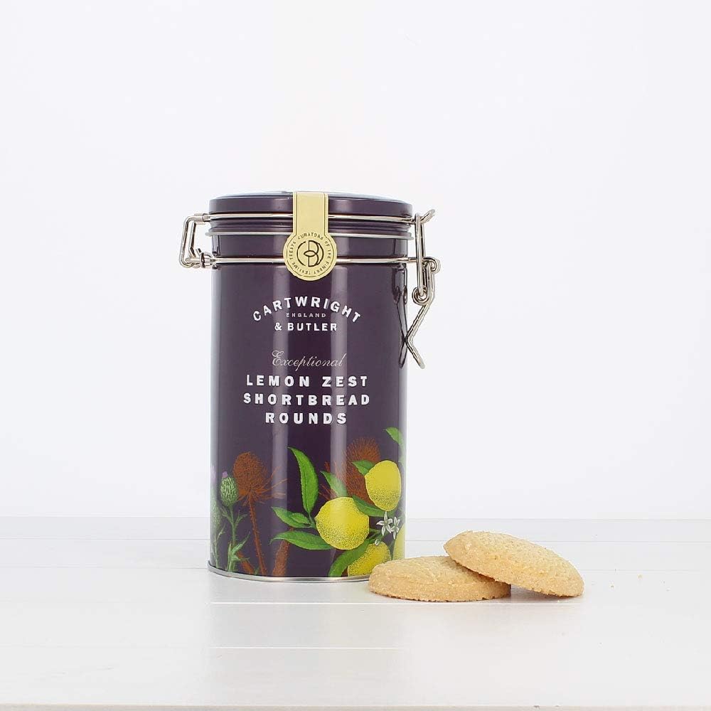 Cartwright & Butler - Lemon Zest Shortbread Rounds Clip-Lid Tin