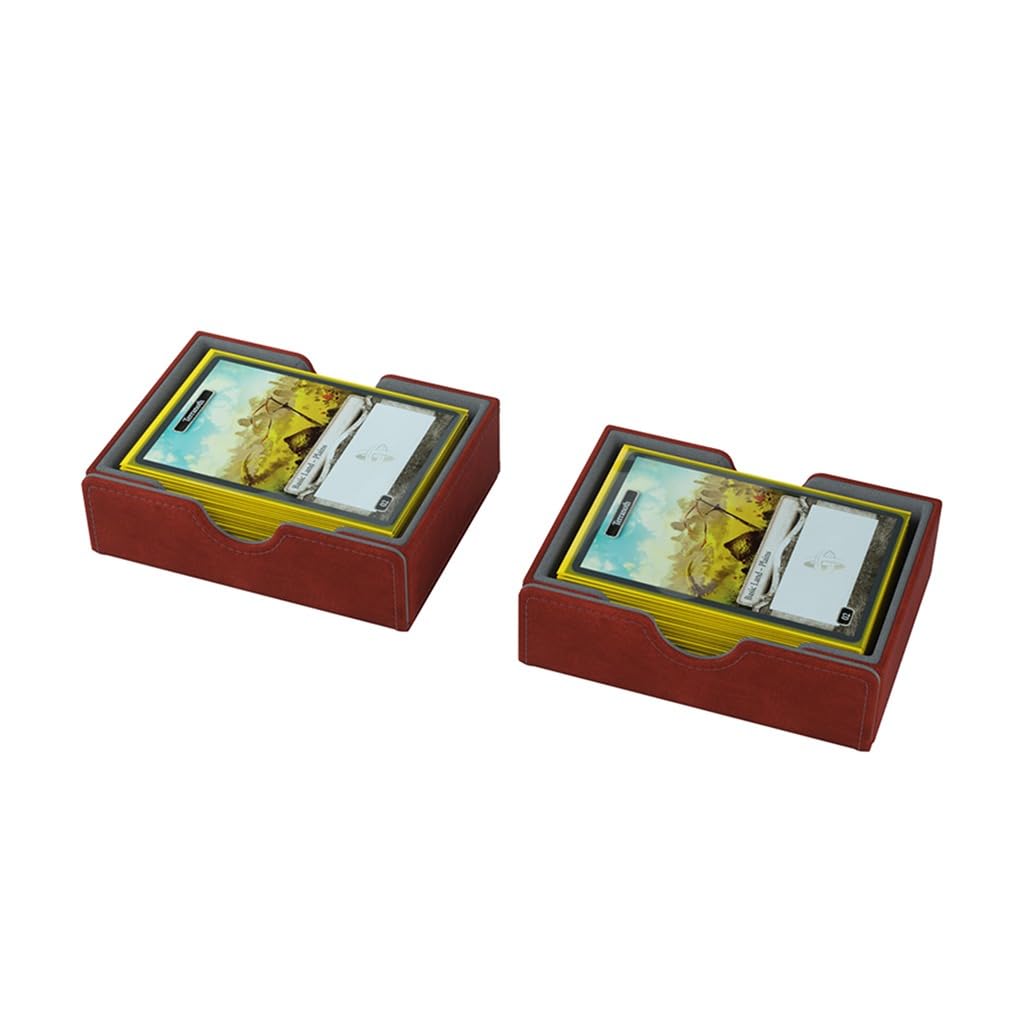 Gamegenic Cards Lair - Premium Card Box | Holds 400 Double-Sleeved Cards | Red 5