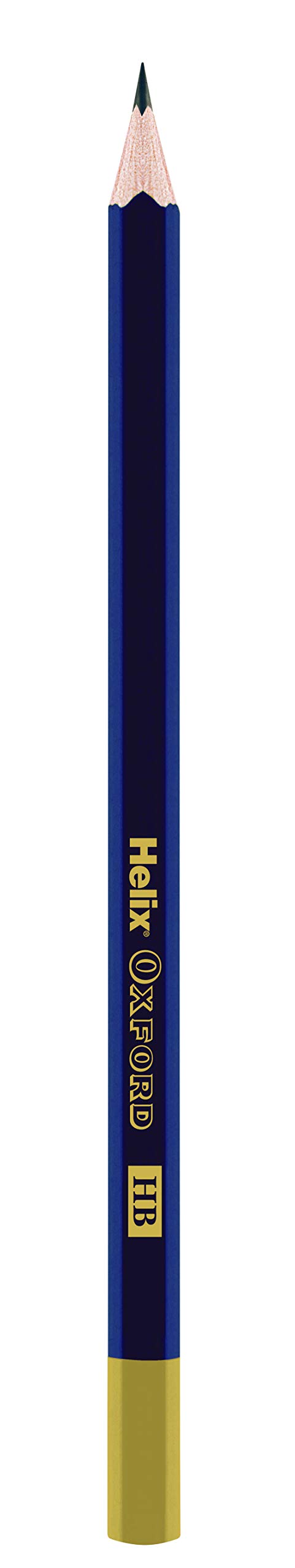 Helix Oxford X10 HB Pencils with Plastic Sharpener and Eraser | Pre-Sharpened | Sustainable Wood