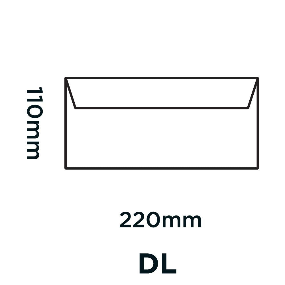 Blake Business DL Wallet Envelopes - 120 gsm FSC Certified | Peel & Seal | Cream Wove | 25 Pack