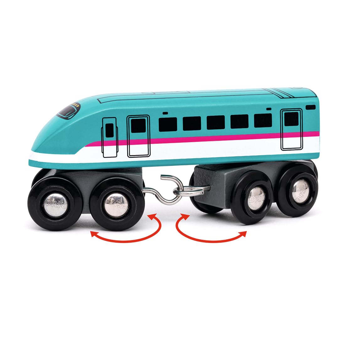 BRIO World Trains of the World - Shinkansen Hayabusa E5 Series Train Set | Ages 3+ 4
