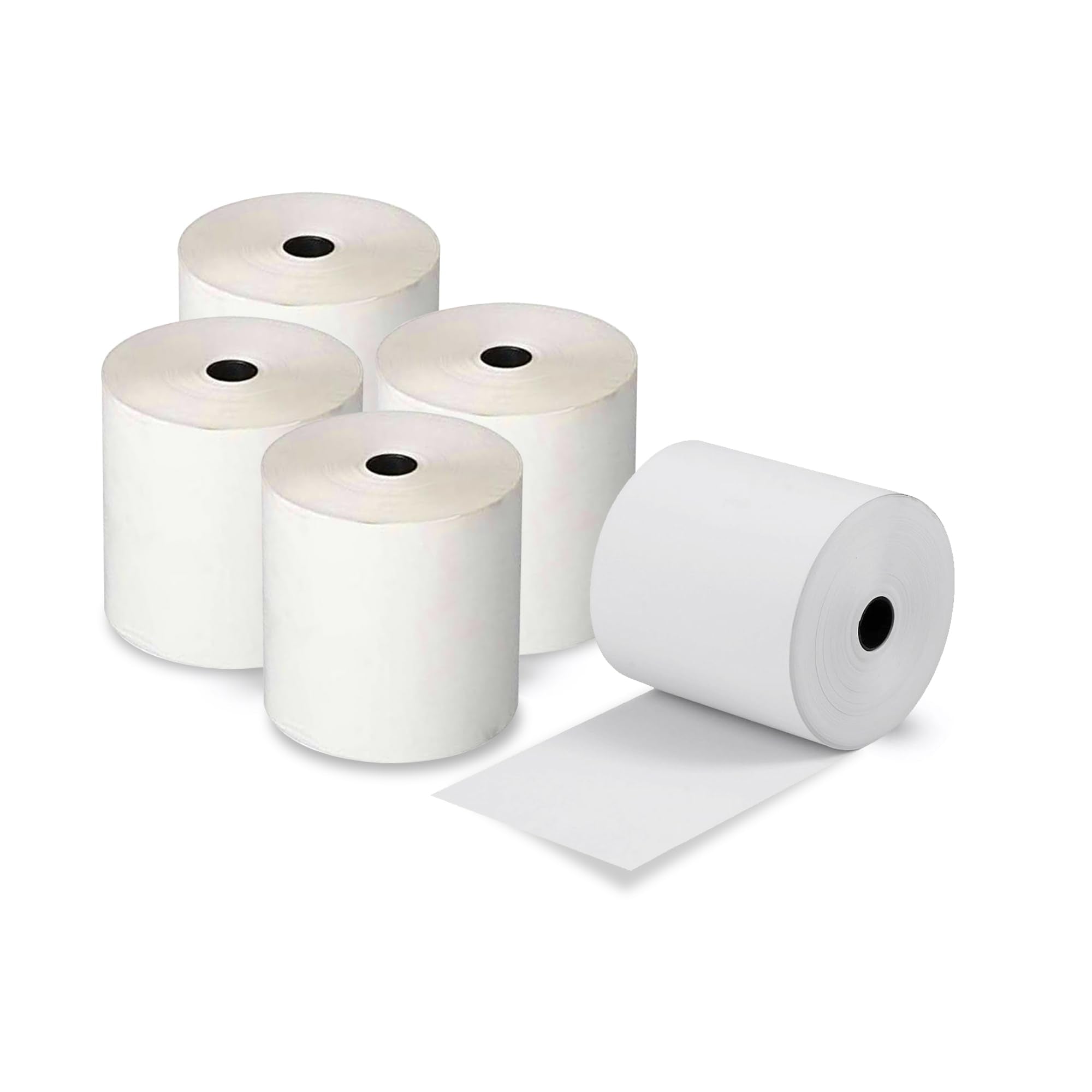 G4GADGET 5 Rolls Thermal Paper Till Rolls - 80 x 80 Size | Clear Printing | Red Warning Strip