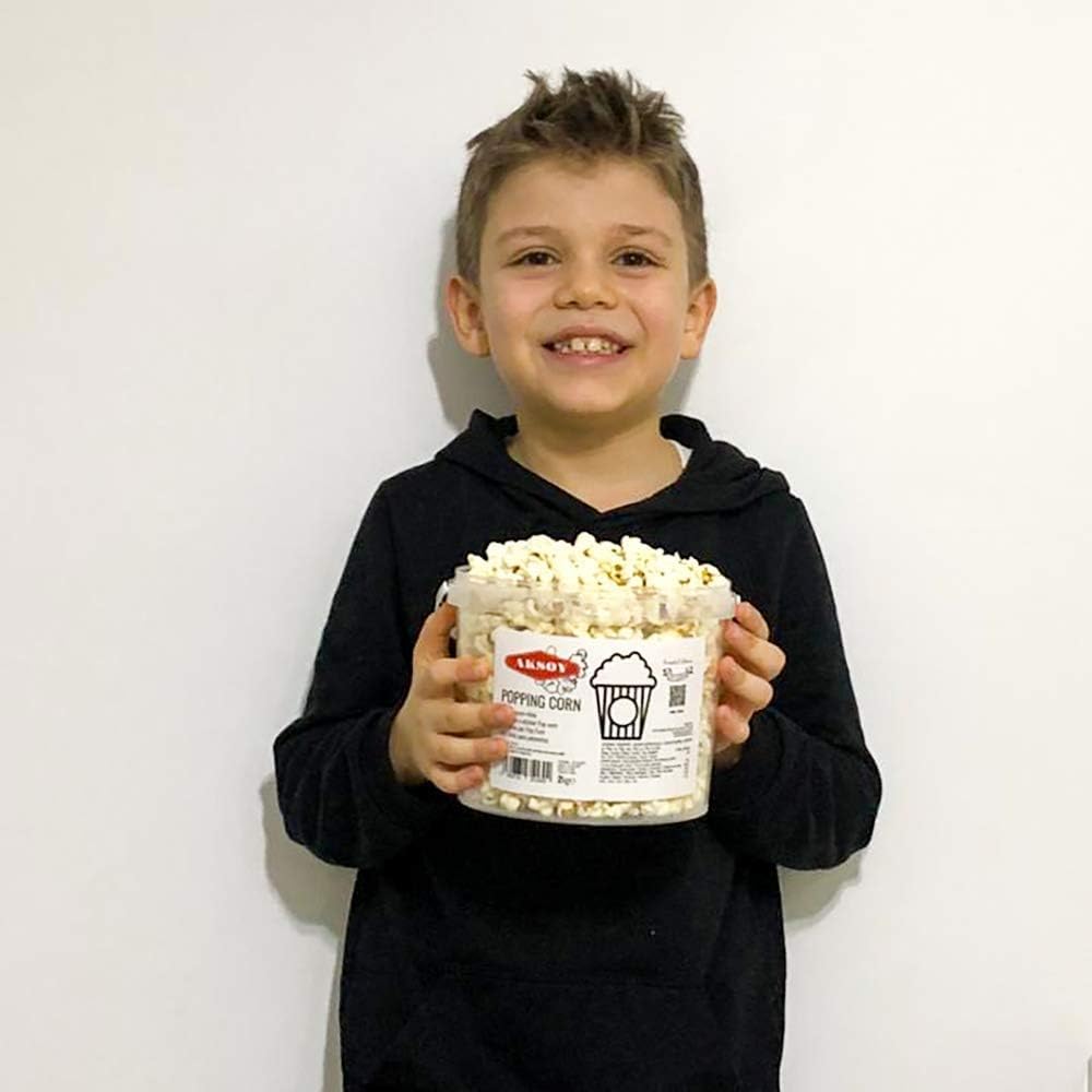 AKSOY Popping Corn Kernels - 1KG | Non-GMO White Kernels for Stovetop or Popper 8