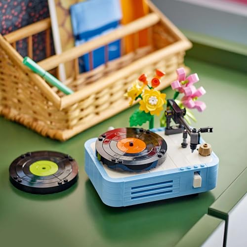 LEGO Creator 3-in-1-Plattenspieler mit Blumen-Bauset – lässt sich in ein Radio oder Mikrofon umbauen, 366 Teile 4