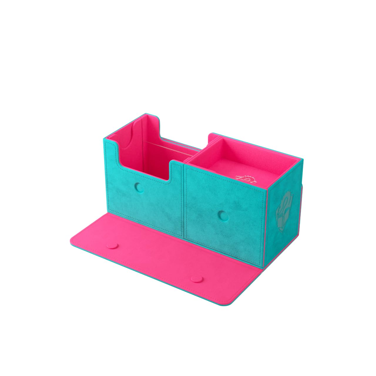 Gamegenic The Academic 133+ XL Card Box - Teal/Pink | Holds 133+ Double-Sleeved Cards