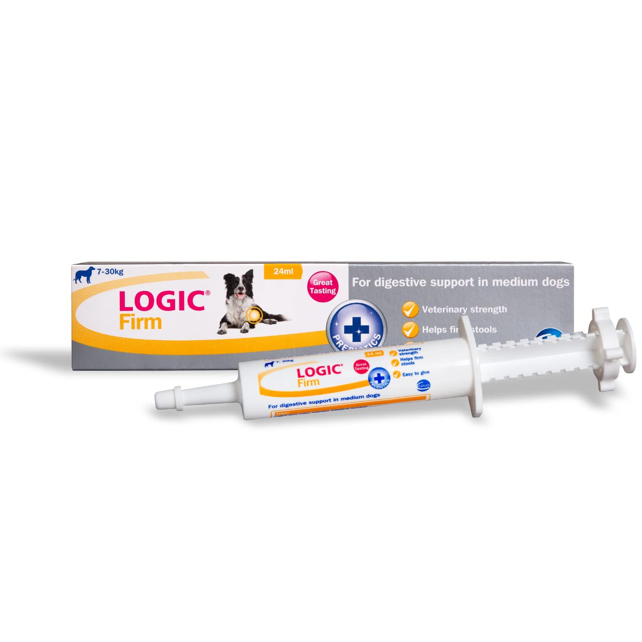 Logic Firm Digestive Support Paste for Dogs - Restores Function & Firms Stools | Medium Size