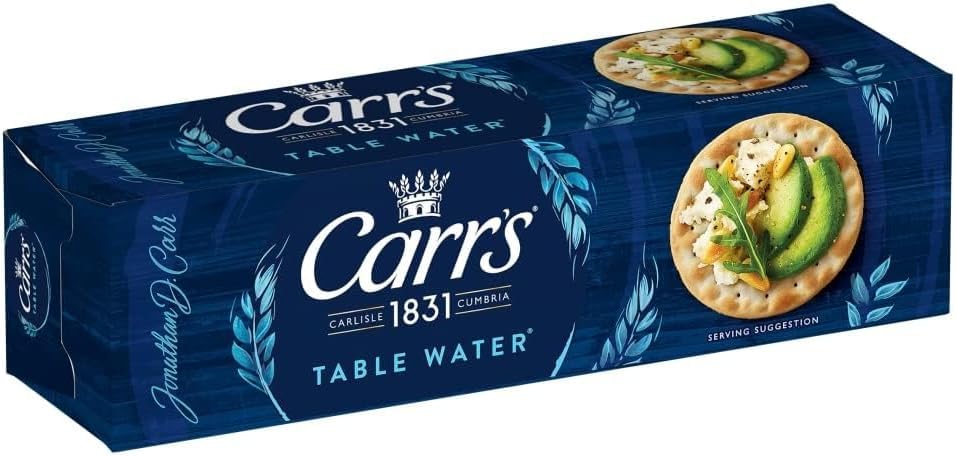 Carr's Table Water Crackers - Light, Crisp Savory Snack | 125g Pack