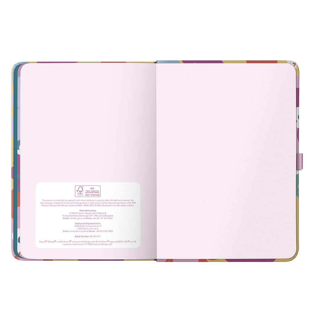 Busy B A5 Mid-Year Academic Planner - Aug '26 to Aug '27 | Floral Design | Elastic Closure 3