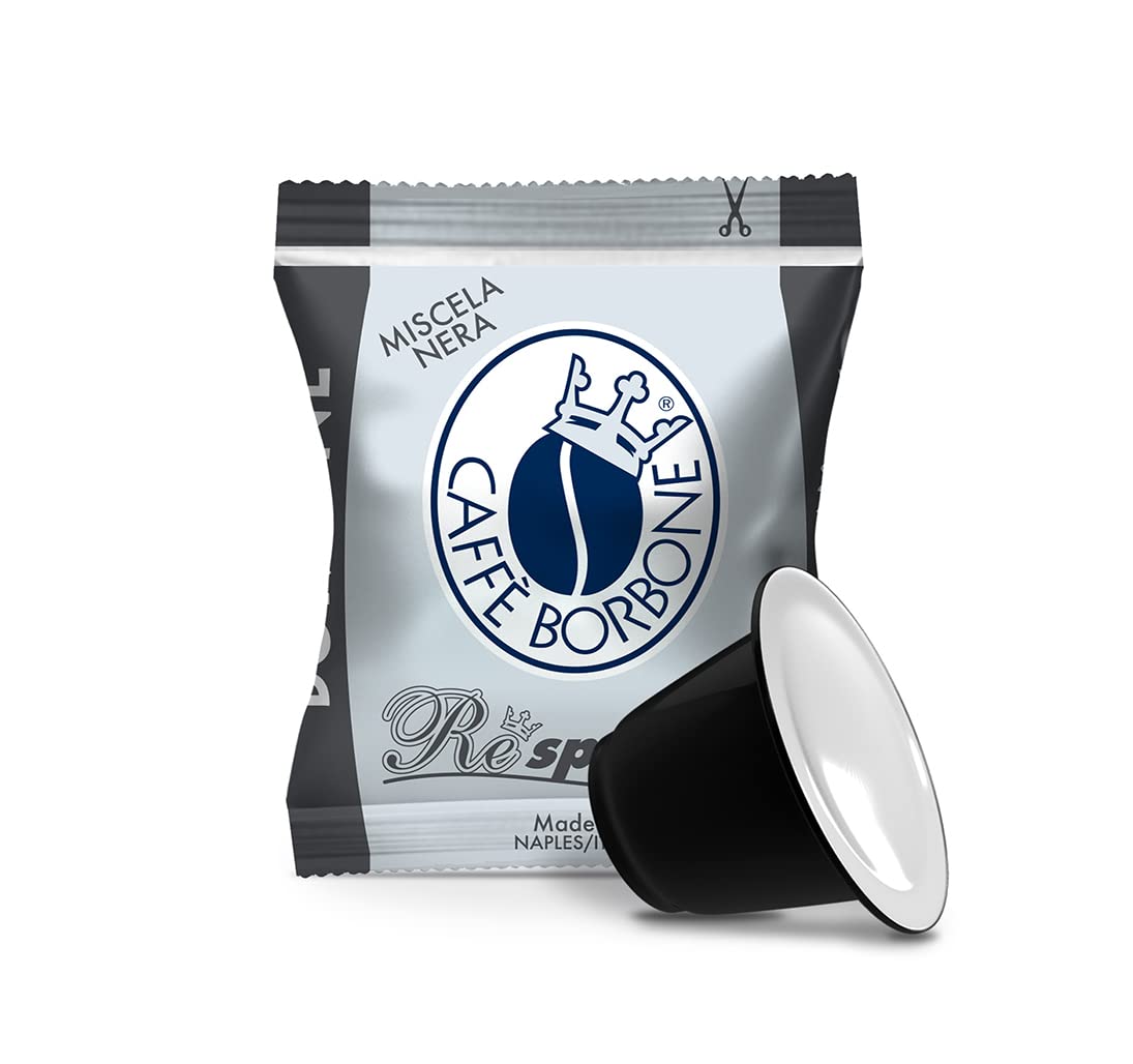 Caffè Borbone Respresso Schwarzer Kaffee, Mischung – 100 Kapseln für Nespresso-Maschinen