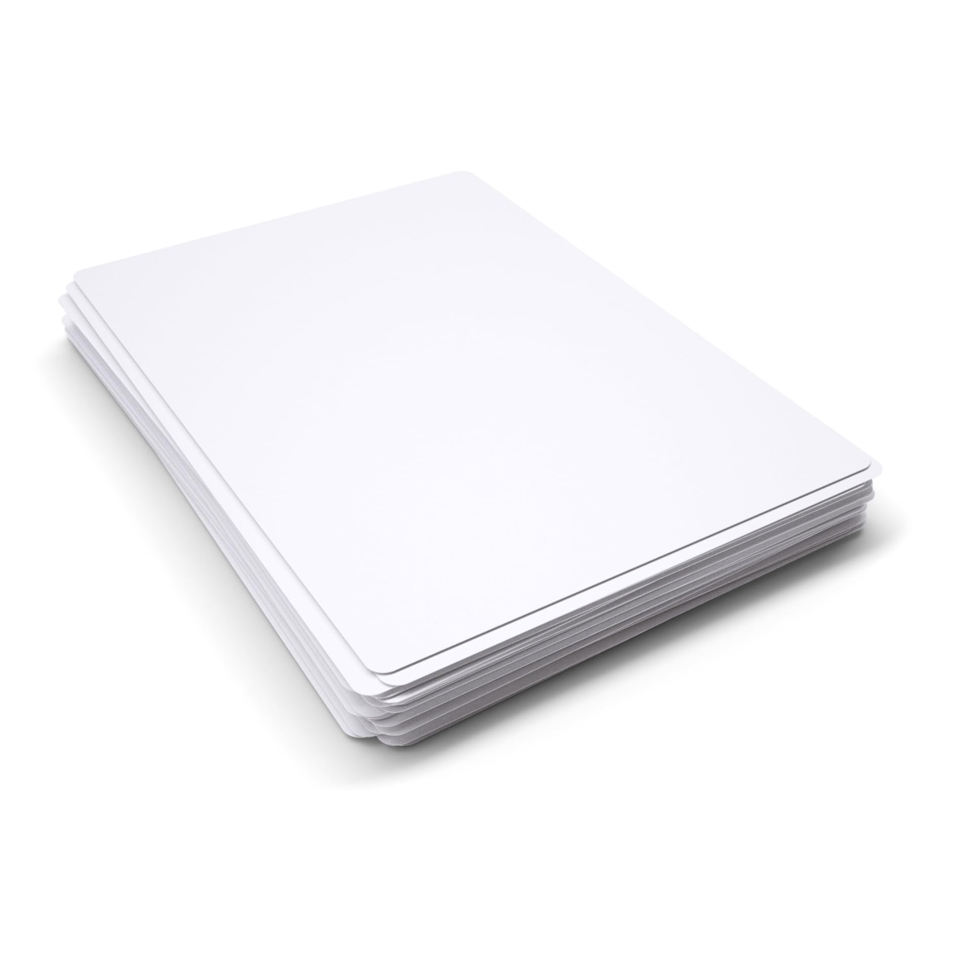 SHOW-ME A4 Plain Mini Whiteboards - Pack of 35 | 0.5mm Lightweight Drywipe Boards