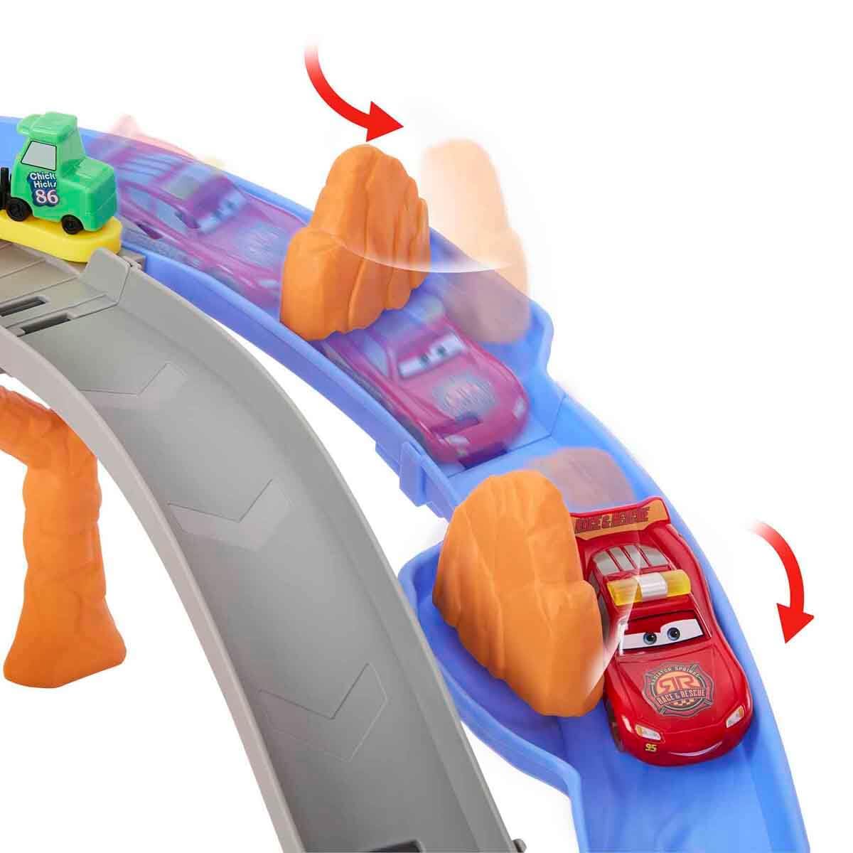 Disney Princess Lightning McQueen & Chick Hicks Radiator Springs Race & Rescue Playset | Multicolor | 6 Items 4