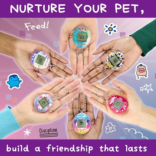 Bandai Tamagotchi Original Rock Glitter Digital Pet - Electronic Virtual Pet Toy for Kids 8+ 10