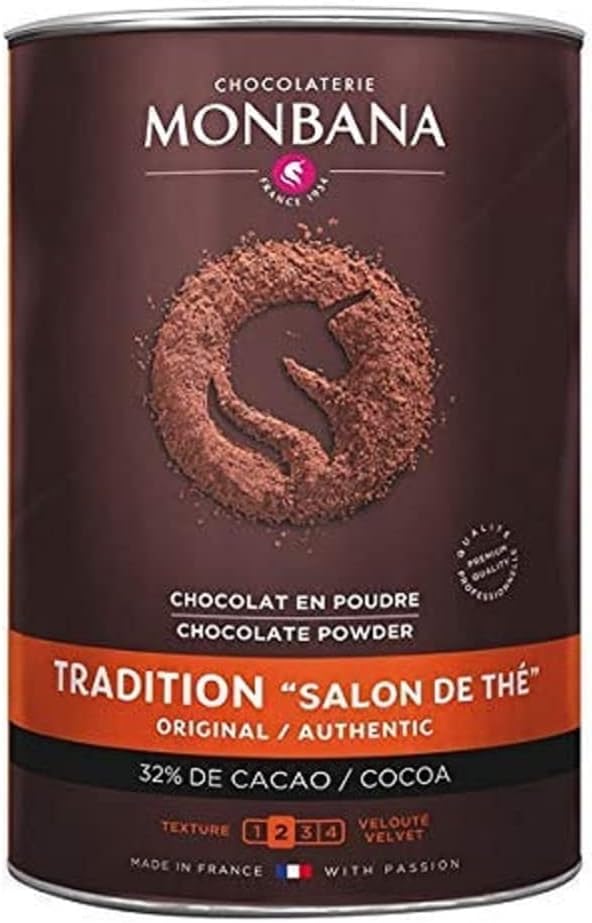 Monbana - Salon De The 1 Kg Traditional Hot Chocolate Powder with 32% Cocoa 1