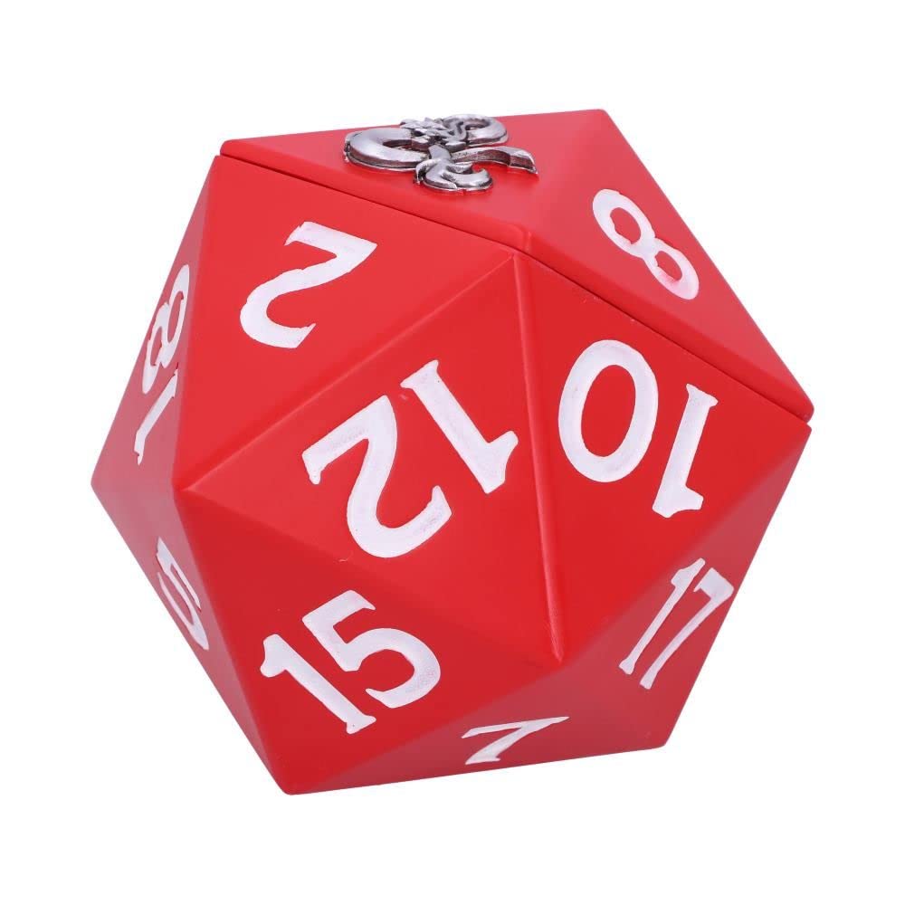 Nemesis Now Dungeons & Dragons D20 Dice Storage Box Red Resin 12