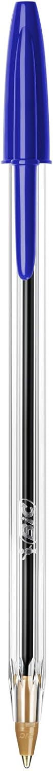 BIC Cristal Original Comfortable Ballpoint Pens - Value Pack of 100 - Blue Colour- Medium Point (1.0 mm) 3