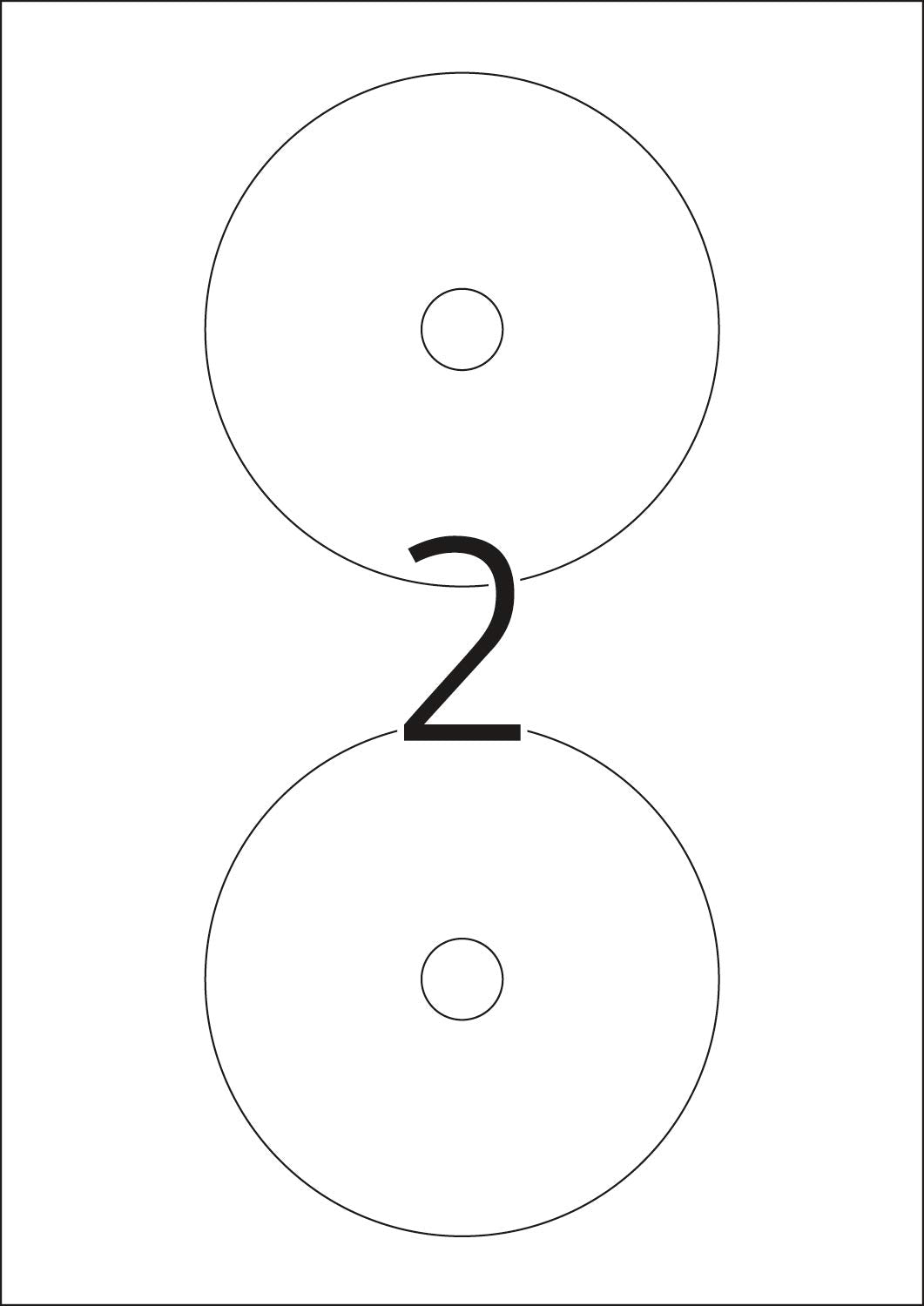 TopStick 8656 Full Face CD Labels - Ø 117 mm Maxi, 2 Labels/A4 Sheet, 200 Labels (100 Sheets)