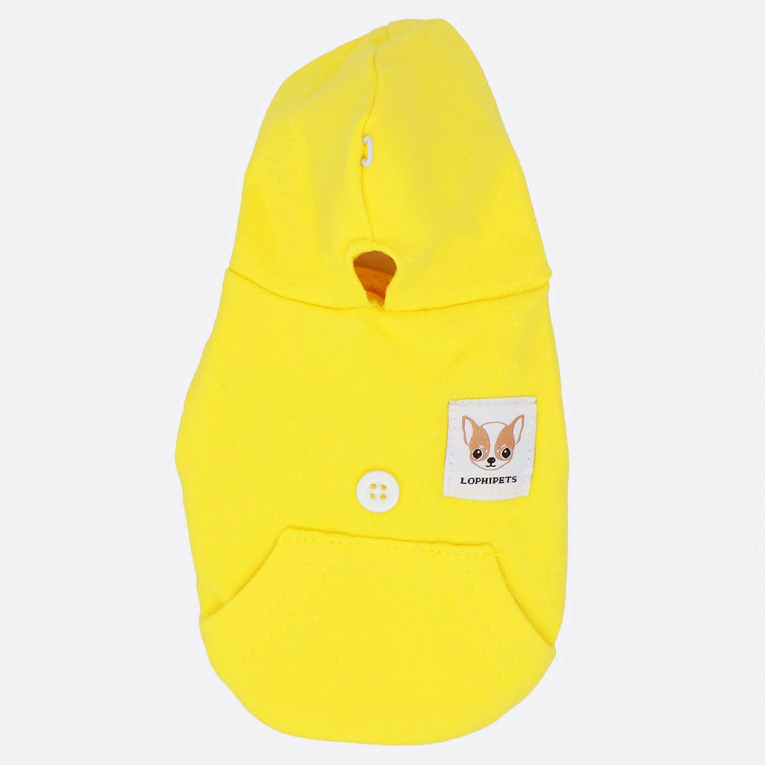 LOPHIPETS Dog Hoodie - Yellow, X-Small | Breathable Cotton Blend 3