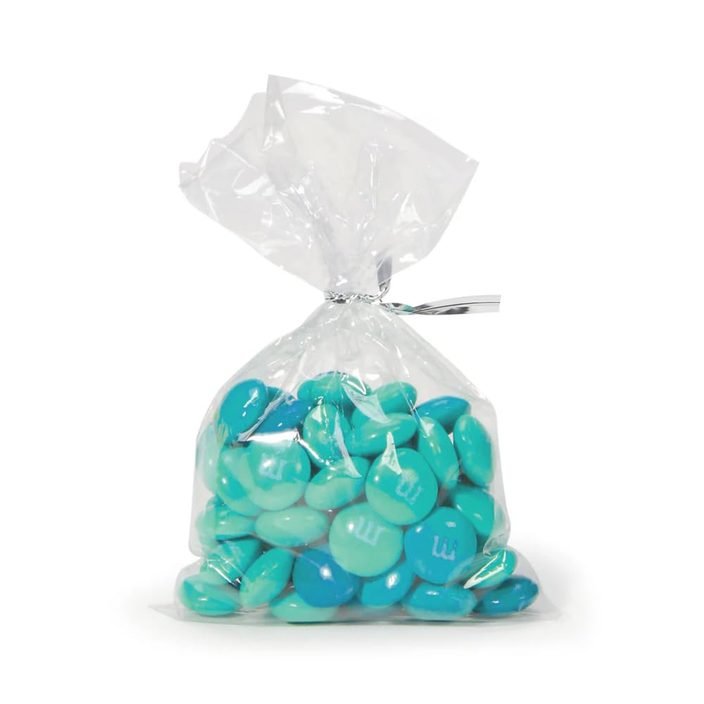Anniversary House Clear BOPP Small Cellophane Bags - 7.5 x 12.5cm, Pack of 20 | Twist Ties Included