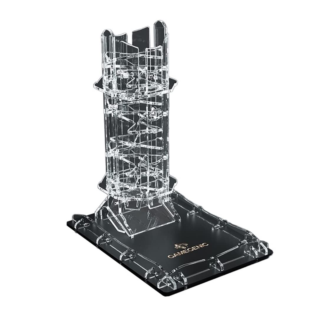 Gamegenic Crystal Twister Premium Dice Tower with HDF Dice Tray