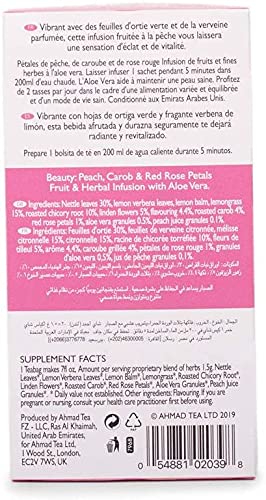 Ahmad Tea Natural Benefit Beauty Infusion Rooibos Tea with Peach, Carob & Rose Petals, 20 Count 6