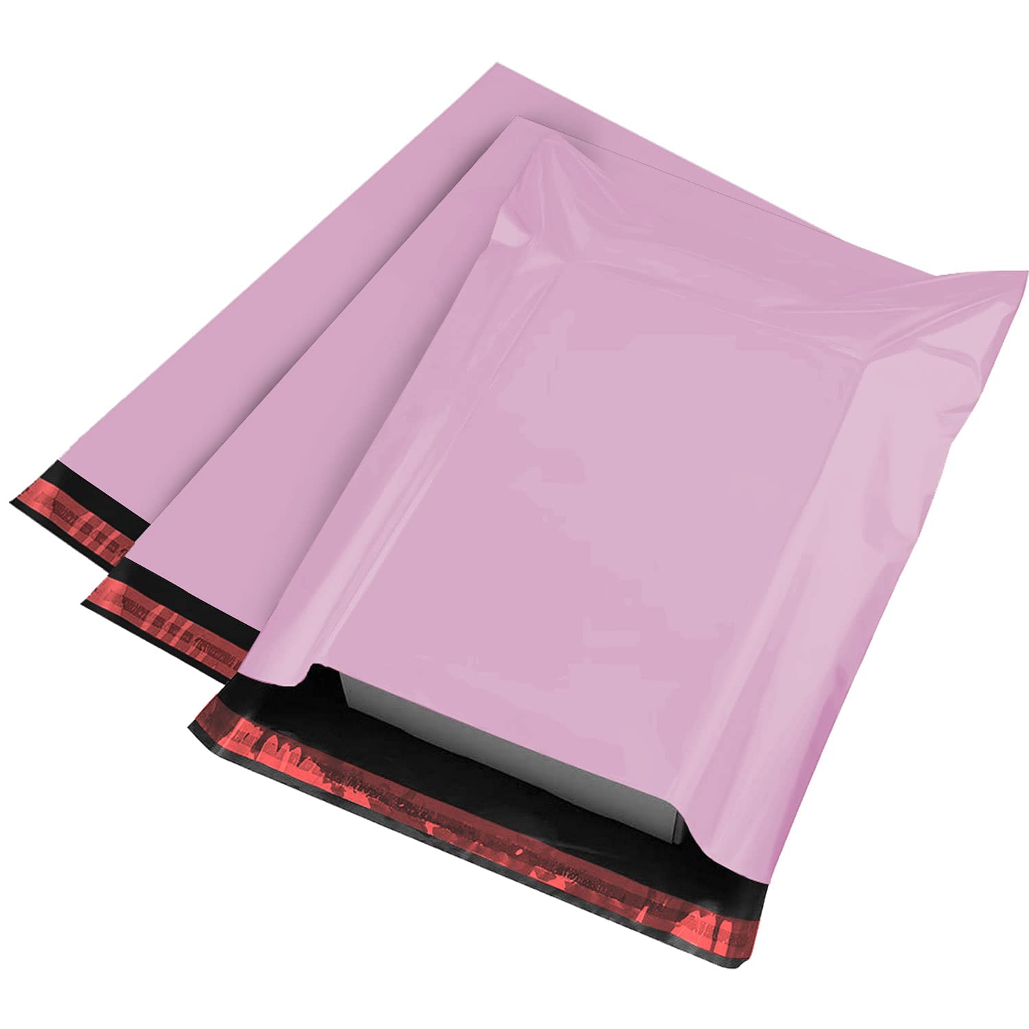iSOUL Strong Large Mailing Postal Bags - 10 x 14 Inch, Baby Pink, 100 Count | Water Resistant 7