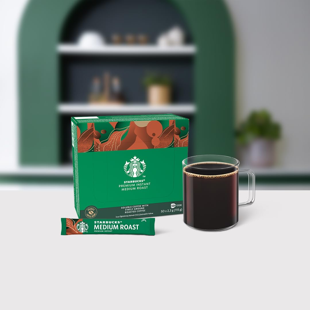 STARBUCKS Medium Roast Instant Coffee Sachets - 50 x 2.3g - 100% Arabica Latin American Blend 4