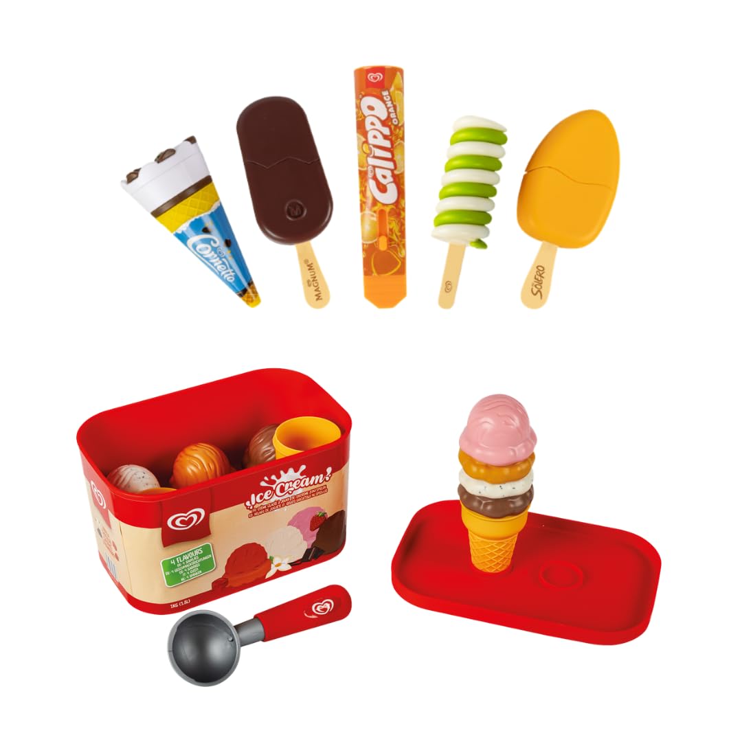 Casdon Walls Ice Cream Set - Includes Tub, Scoop & 5 Play Ice Creams | Ages 2+ 1