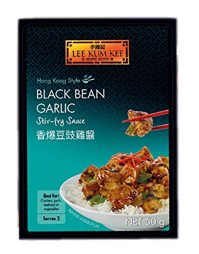Lee Kum Kee Black Bean & Garlic Stir Fry Sauce - Authentic Chinese Flavour | 50g (Pack of 4)