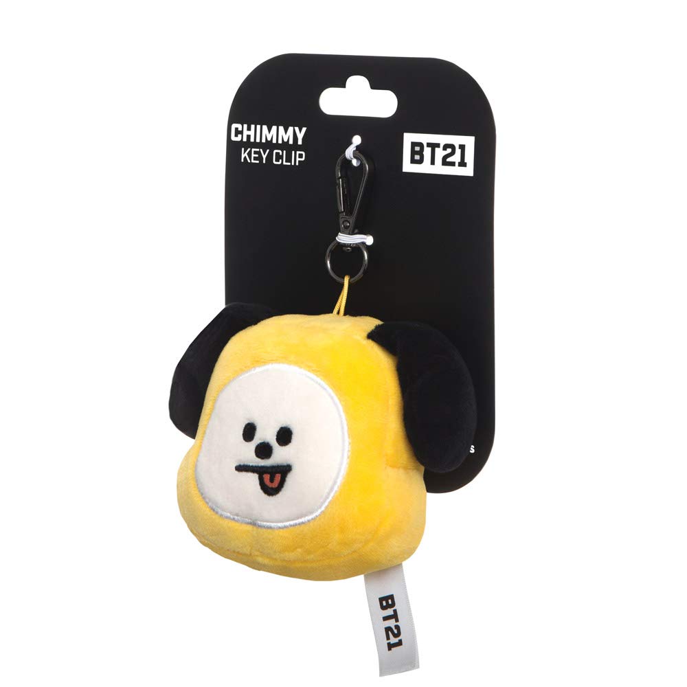 AURORA BT21 CHIMMY Plush Key Clip | Official Merchandise | Yellow Faux Fur | Model 61333 3