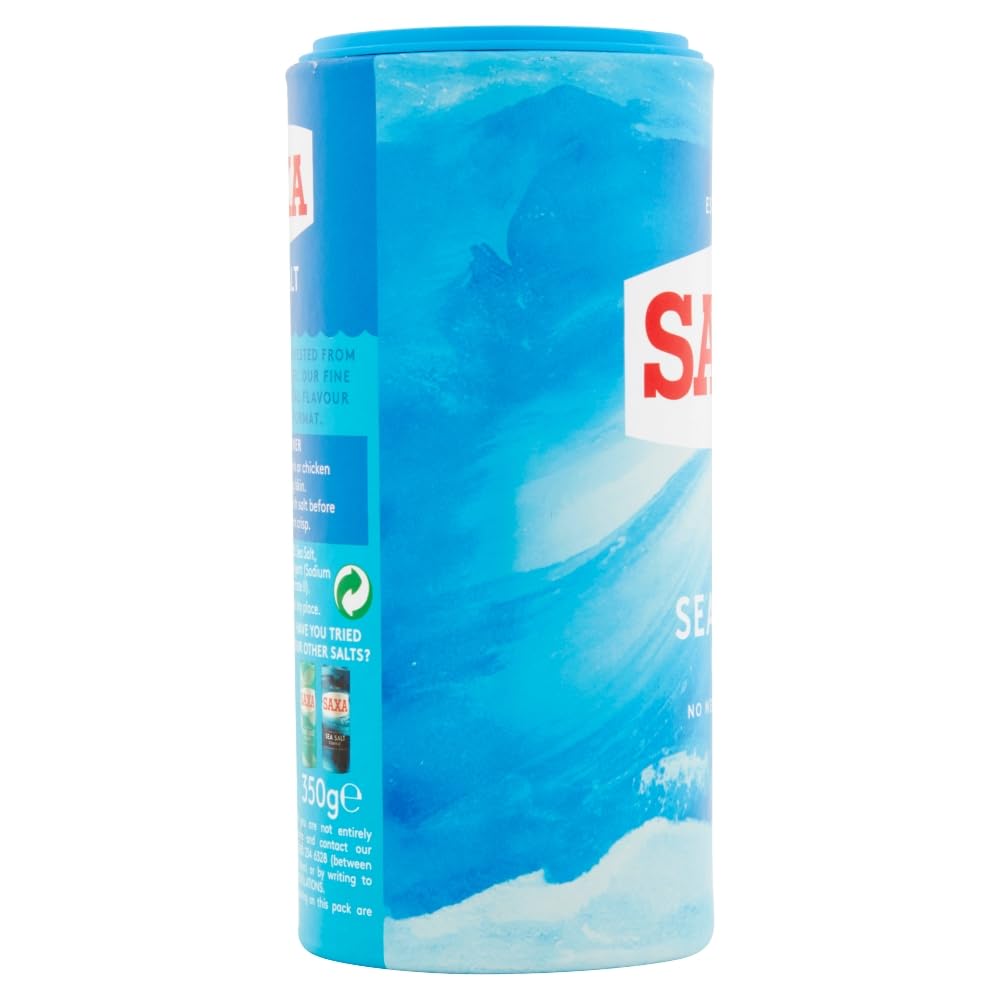 Saxa Fine Sea Salt - Premium Seasoning | Fine Texture | 350 g Drum 5