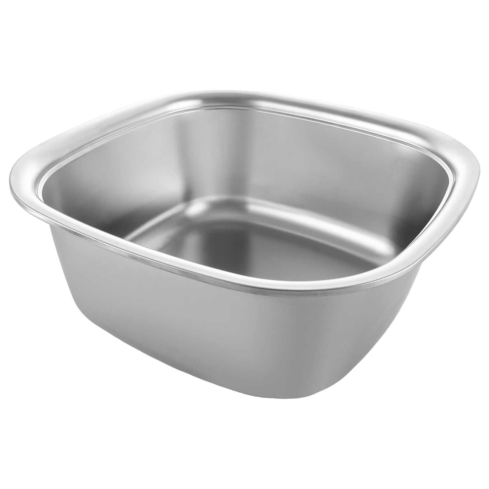 ASelected Stainless Steel Washing Up Bowl - 34x34x13cm Square Basin | Durable 304 Steel 7