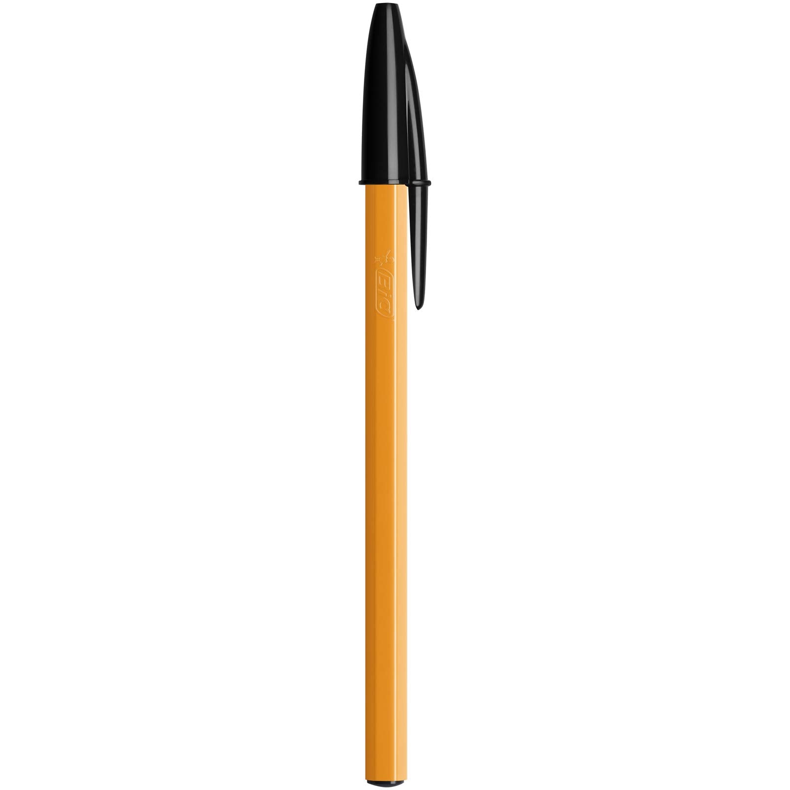 BIC Orange Fine Ballpoint Pens - Black Ink, 0.2mm Fine Point, Box of 20 | Long Lasting & Smudge Free 3