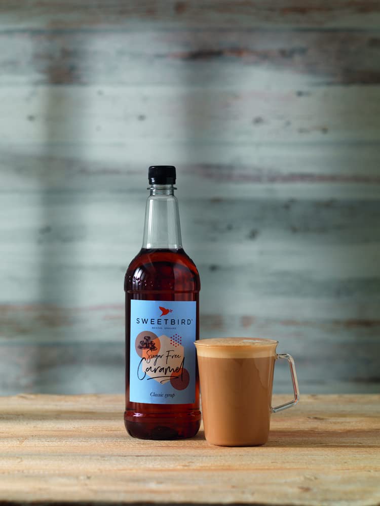 Sweetbird Sugar Free Caramel Syrup - 1 Litre Bottle | Vegan Friendly | Made in UK 3