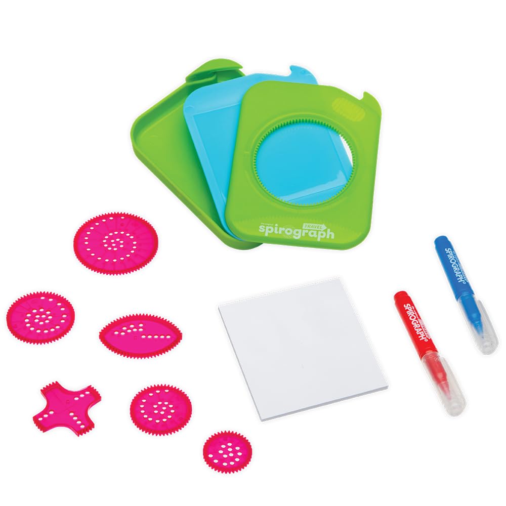 Spirograph Travel Design Set for Ages 5+ | Portable Art Kit with 6 Wheels and 2 Pens 6