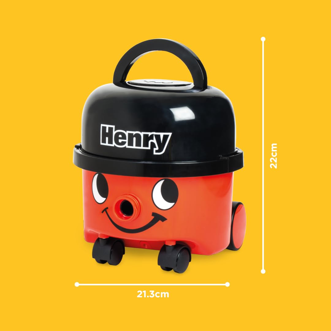 Casdon Henry Vacuum Cleaner Toy - Real Suction Function | Includes Nozzle Accessories | Ages 3+ 6