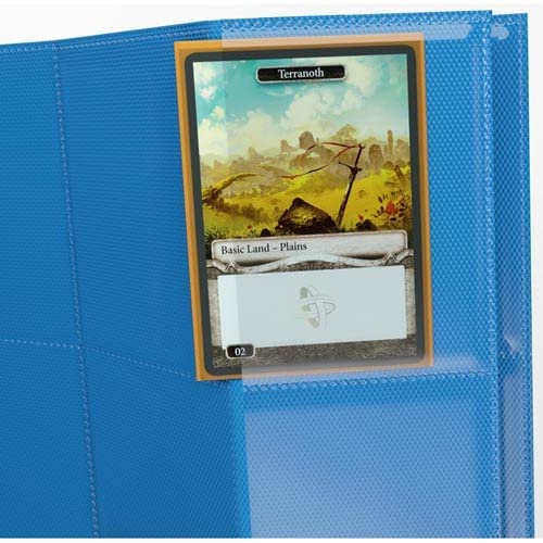 Gamegenic Card Storage Pages - 18 Pockets, Side-Loading, Blue | Fits Standard & Japanese Cards 4