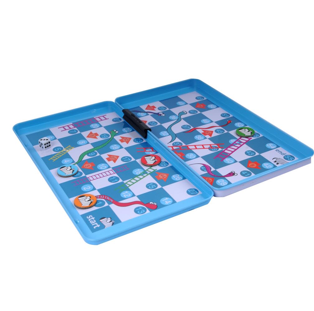 The Purple Cow PC36TGSNA Magnetic Snakes and Ladders Travel Game